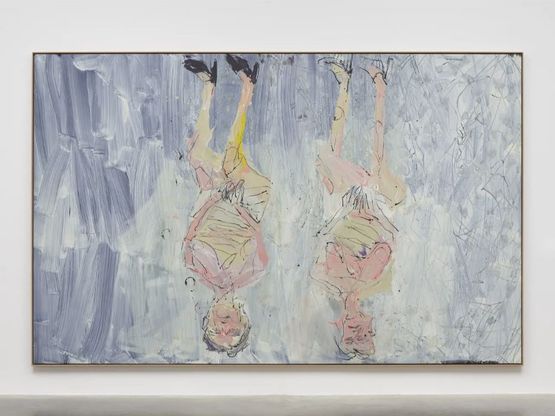Oh ho siamo ritornati am deutschen Wesen Weltgenesungsbild Oh ho Siamo ritornati through the German Spirit World-Healing Image by Georg Baselitz contemporary artwork Painting