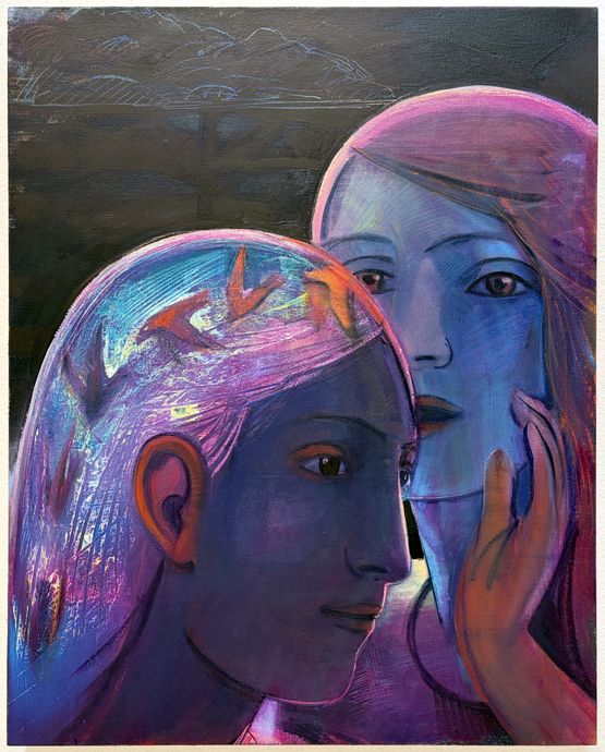 The Whisper by Carlo DAnselmi contemporary artwork Painting