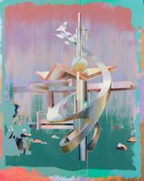 Chung Wah-nans Listening Falls Pavilion by Cui Jie contemporary artwork painting