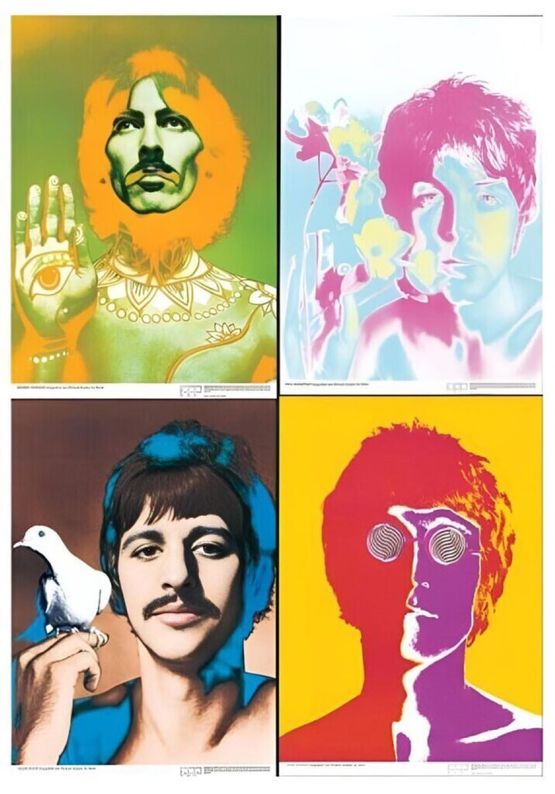 The Beatles by Richard Avedon for Stern 1967 poster set Original printing by Richard Avedon contemporary artwork Print