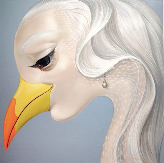 White Peacock by Yang Na contemporary artwork Painting