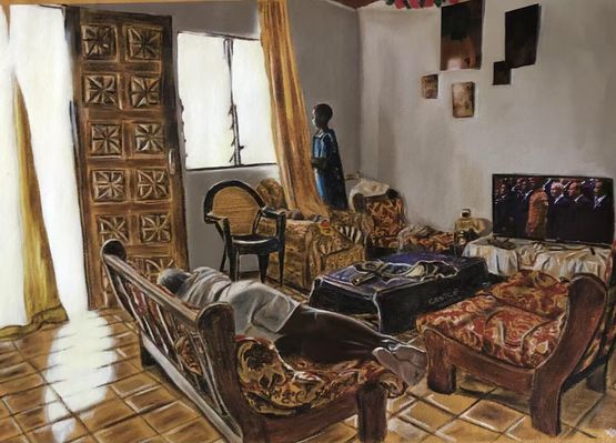 Tuborg by Wilfried Mbida contemporary artwork Painting