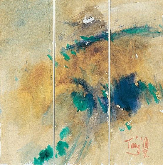 Untitled No.4 Triptych by TAng Haywen contemporary artwork Works on Paper