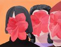 Three Barbados Lily by Yue Minjun contemporary artwork Painting