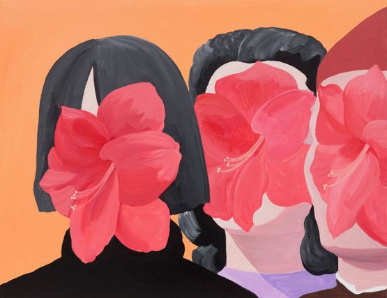 Three Barbados Lily by Yue Minjun contemporary artwork Painting