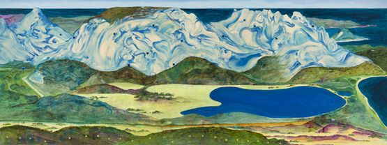 Mt. Geumgang by Haevan Lee contemporary artwork Painting