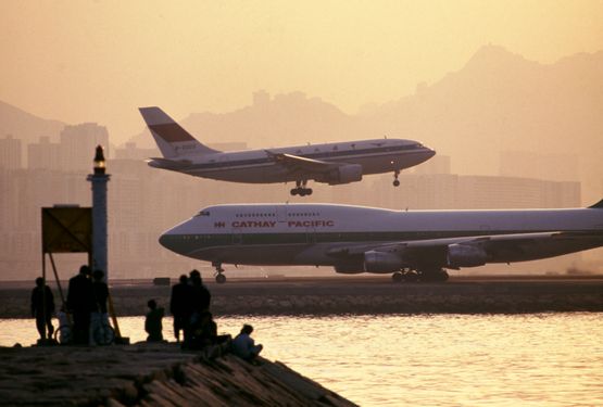 Kai Tak Airport runway and Kwun Tong breakwater Hong Kong by Greg Girard contemporary artwork Photography