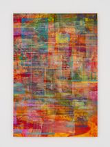 Net-Grid Fire Opal-Amber by Mandy El-Sayegh contemporary artwork painting