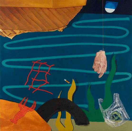 Night Fishing by Alex Sewell contemporary artwork Painting