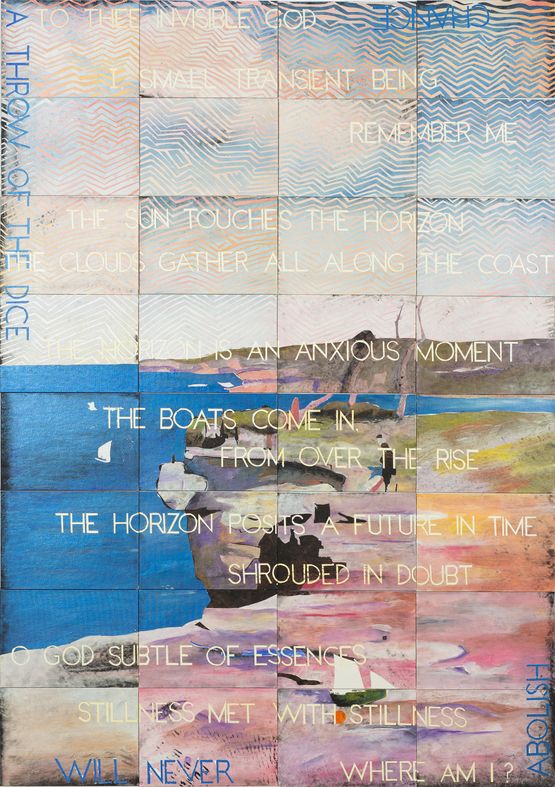 Shrouded in doubt by Imants Tillers contemporary artwork Painting