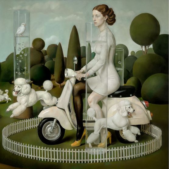 The Garden Fortress  Panel 2 by Von Wolfe contemporary artwork Painting