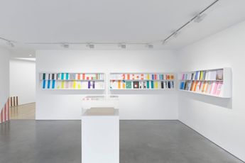 Contemporary art exhibition Daniel Buren Pages in situ at Lisson Gallery London United Kingdom