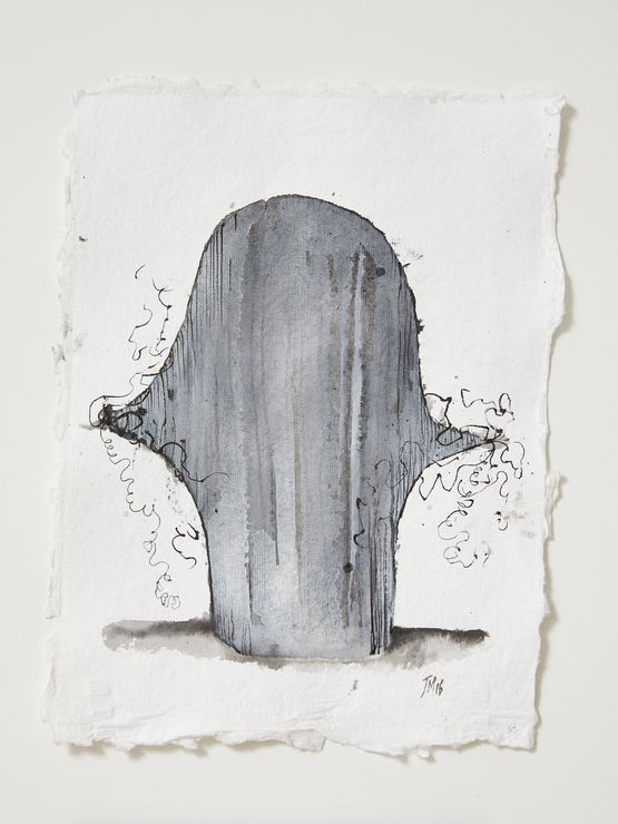 Headcase working drawing 42 by Julia Morison contemporary artwork Works on Paper