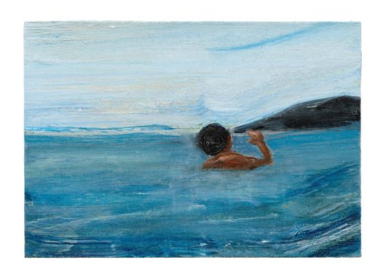 Boy at Sea by Matthew Krishanu contemporary artwork Painting