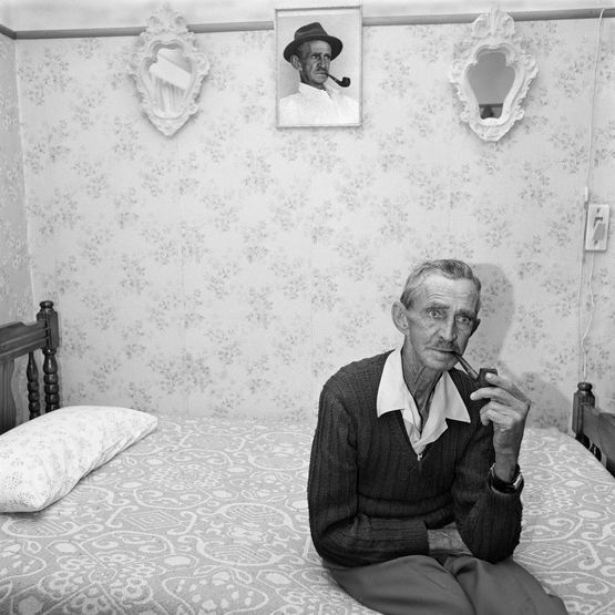 Portrait of Man with Pipe by Roger Ballen contemporary artwork Photography