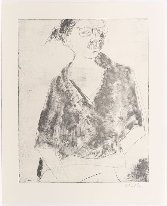 Self-Portrait in August My dearest dust by Chantal Joffe contemporary artwork Print