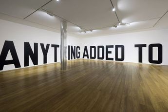 Contemporary art exhibition Lawrence Weiner ANYTHING ADDED TO SOMETHING at Pace Gallery Seoul South Korea