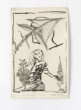 Untitled Flora Danica by Pierre Alechinsky contemporary artwork drawing painting works on paper