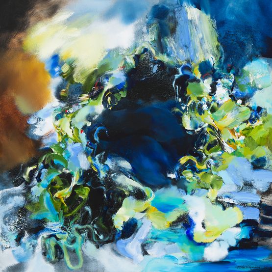 The Pale Moonlight by Wu Shuang contemporary artwork Painting