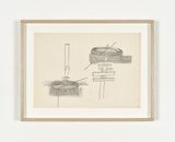 The Solemn Process Preparatory drawing for wire mesh on skeleton by Ana Lupas contemporary artwork works on paper