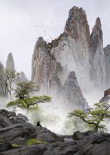 The Listener by Yang Yongliang contemporary artwork print