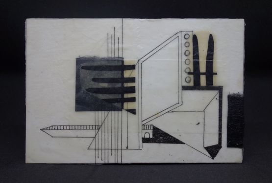 Encaustic Drawing 8 by Heba Y. Amin contemporary artwork Painting