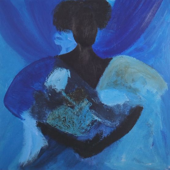 And she carried the glory of distant realms by Ruth Ige contemporary artwork Painting