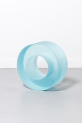 Blue Glass Roll 405 by Ann Veronica Janssens contemporary artwork sculpture