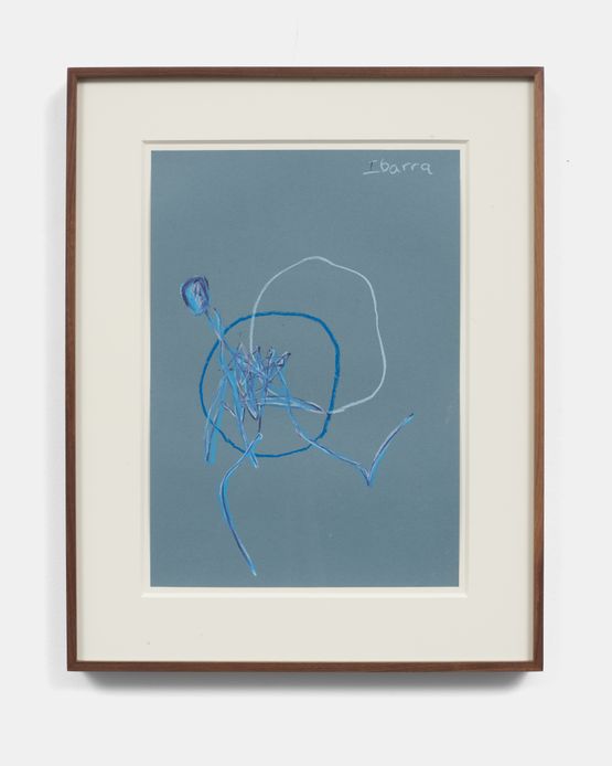Untitled Blue Planet Blue Figure by Elizabeth Ibarra contemporary artwork Works on Paper