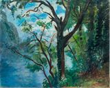 Dans les Bois au bord du Gard by Charles Camoin contemporary artwork painting works on paper