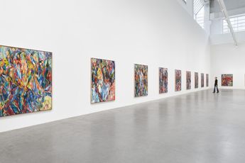 Contemporary art exhibition SABINE MORITZ ROT GELB BLAU STAUB at Galerie Max Hetzler Potsdamer Strae Berlin Germany