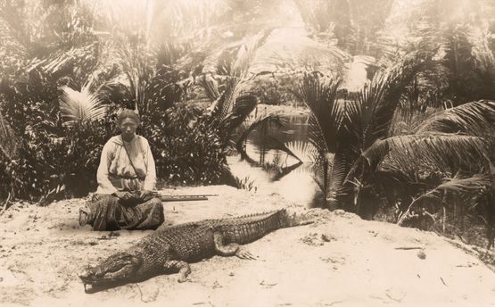 Singapore Crocodile 1930s series by Robert Zhao Renhui contemporary artwork Photography