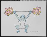 Moya-Moya Weightlifting by Okada Hiroko contemporary artwork works on paper