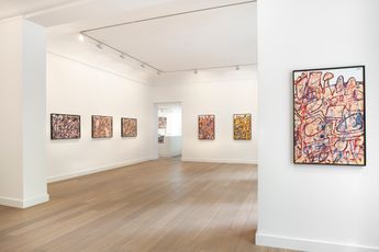 Contemporary art exhibition Jean Dubuffet Paysages et lieux de promenade at Galerie Lelong 13 Rue de Teheran Paris France