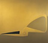Half of a Pair of Yellow Scissors by Mao Xuhui contemporary artwork painting