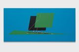 Neoconcrete canoeists 1  Blue and green sailing Ivan Serpa by Jonathas De Andrade contemporary artwork print