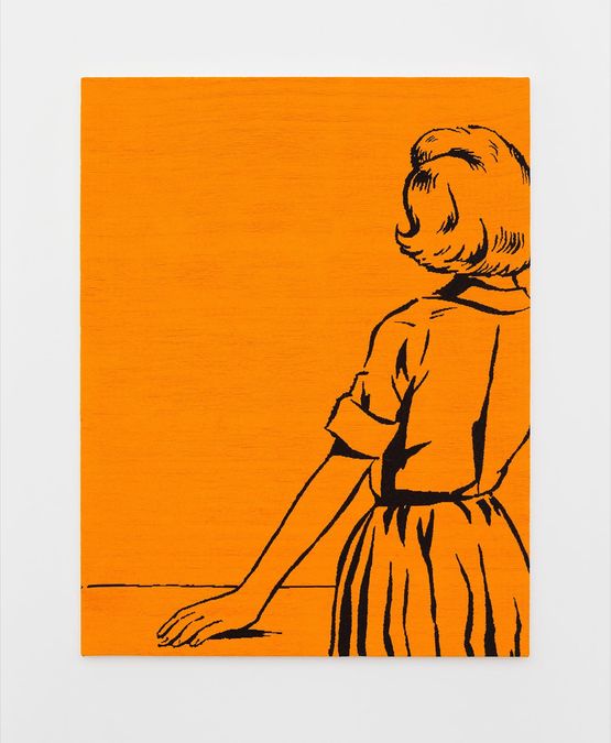 Woman Staring into Space by Farhad Moshiri contemporary artwork Mixed Media