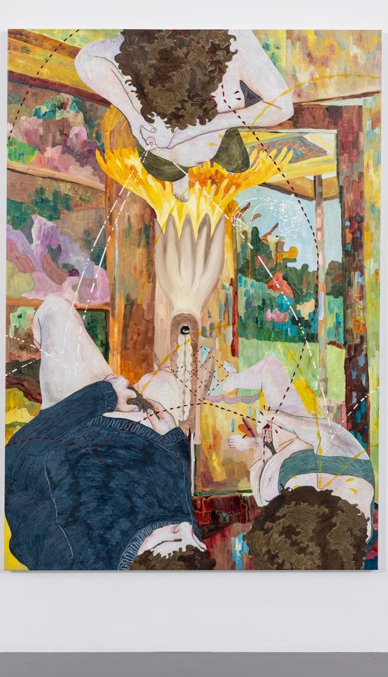 Exchange by Helen Johnson contemporary artwork Painting