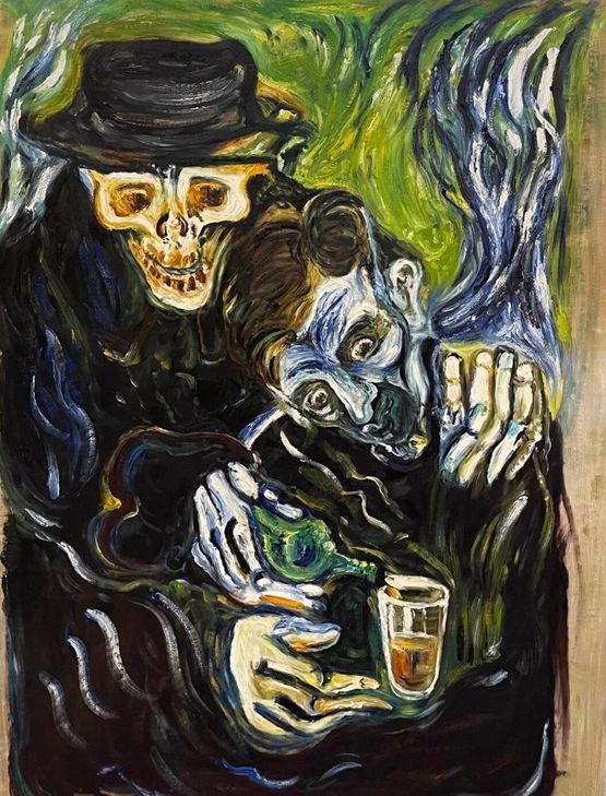 The Bitter Cup by Billy Childish contemporary artwork Painting