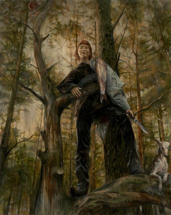 Hunting in the Dawn and Dusk by Yang Yifan contemporary artwork Painting