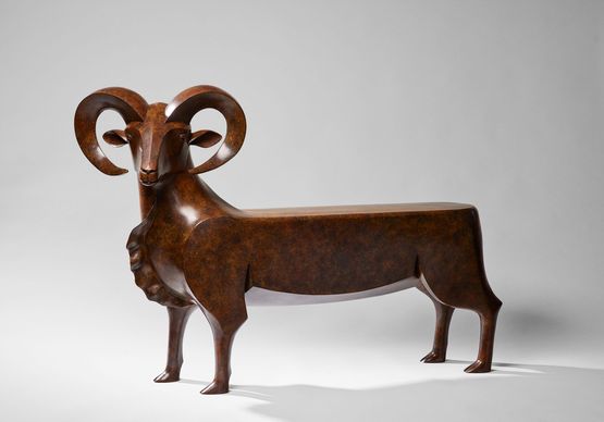 Banc Mouflon Mouflon Bench by Daniel Daviau contemporary artwork Sculpture