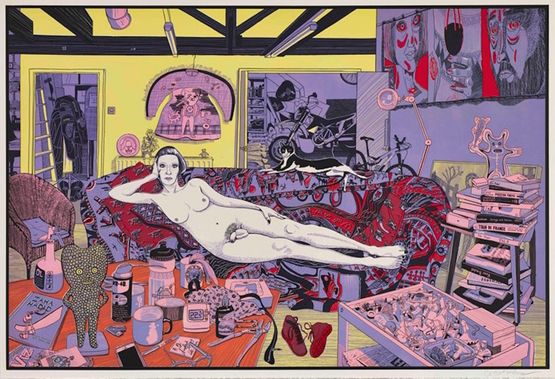 Reclining Artist by Grayson Perry contemporary artwork Print
