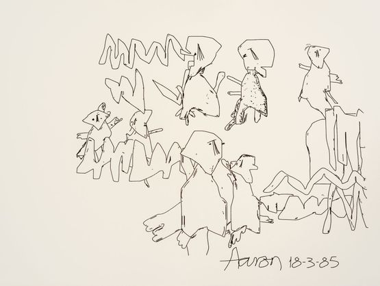 AARON at Tsukuba 6 by Harold Cohen contemporary artwork Drawing