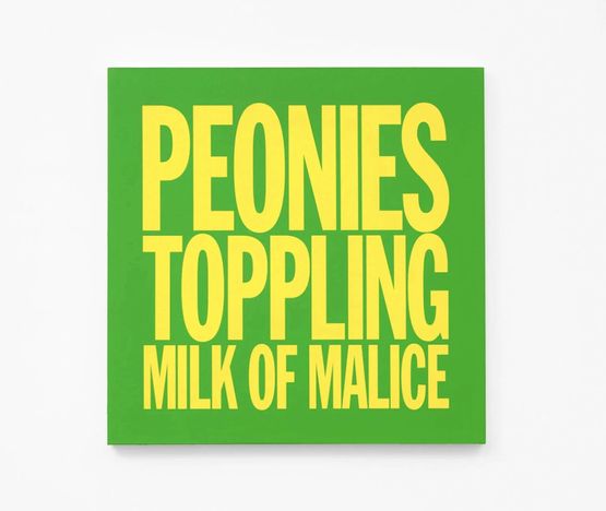 Peonies Toppling Milk of Malice by John Giorno contemporary artwork Painting