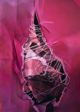 mending through layers by Ayka Go contemporary artwork painting