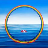 Roundbow by Patrick Hughes contemporary artwork print