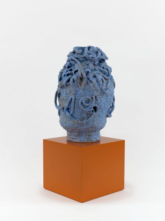 Blue there is a shell for you by Jeffrey Gibson contemporary artwork Sculpture