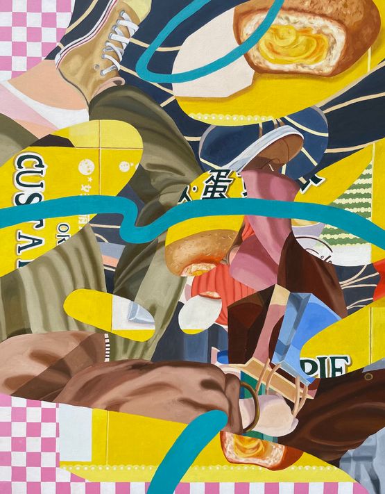 The altered storyline by Ziping Wang contemporary artwork Painting