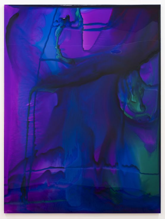 He could only sleep in stiff dirty soiled sodden bedsheets by Dale Frank contemporary artwork Painting