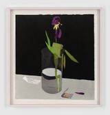 tulip matchbook receipt by Roger White contemporary artwork painting works on paper